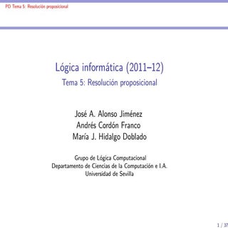 LI -T5: Resolución proposicional