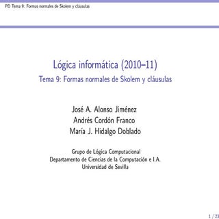 LI2011-T9: Formas normales de Skole...