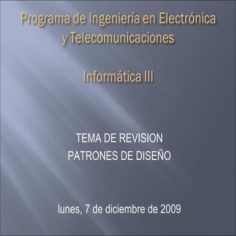 Patrones de diseño - Andrés Dorado