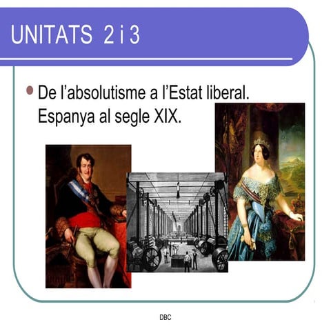 De l'absolutisme a l'Estat liberal. L'Espanya del s.XIX