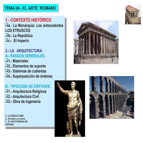 Tema 04 arte romano la arquitectura