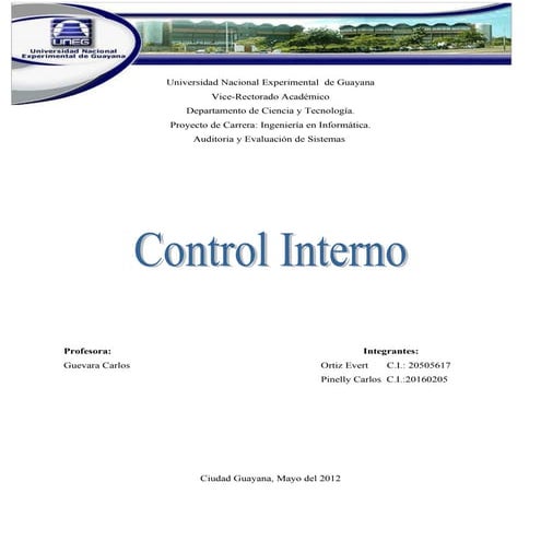 UNEG-AS 2012-Inf1: Control interno