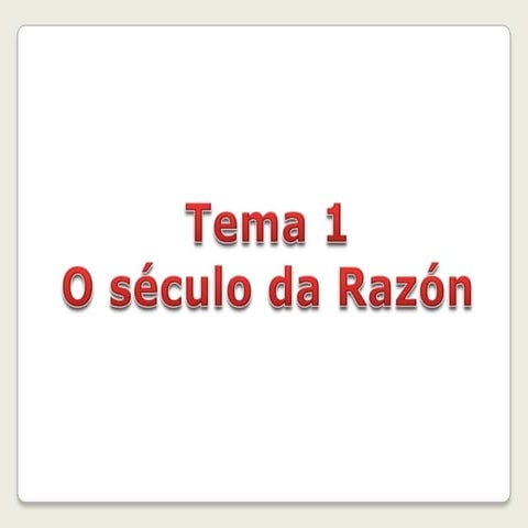 Tema 1. antigo réxime