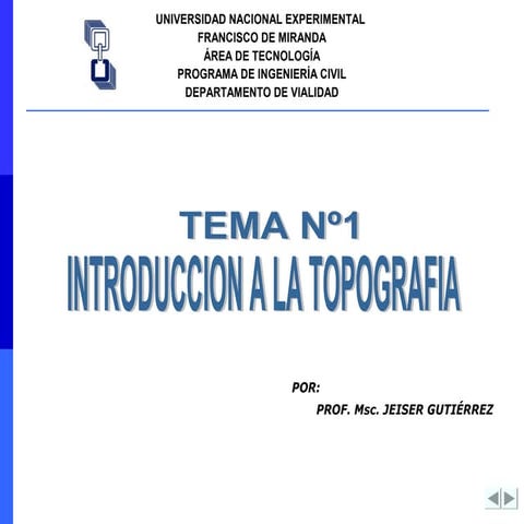 Tema 1. Introducción a la topografía