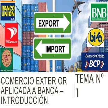 (COMEX) Tema 1. Comercio Exterior Aplicado a Banca