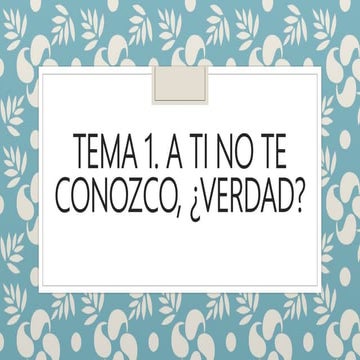 Tema 1. Lengua
