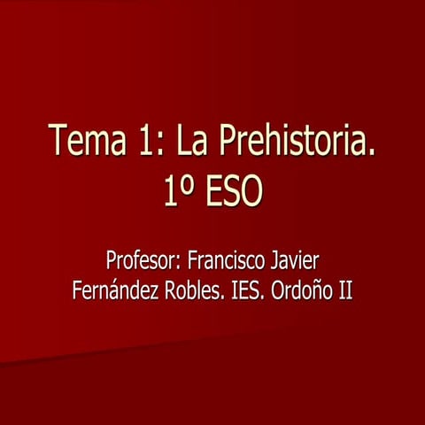 Tema1: La Prehistoria 