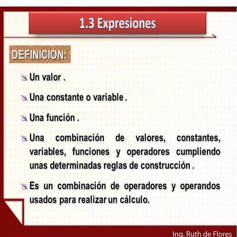Tema 1-3: Expresiones aritméticas y lógicas