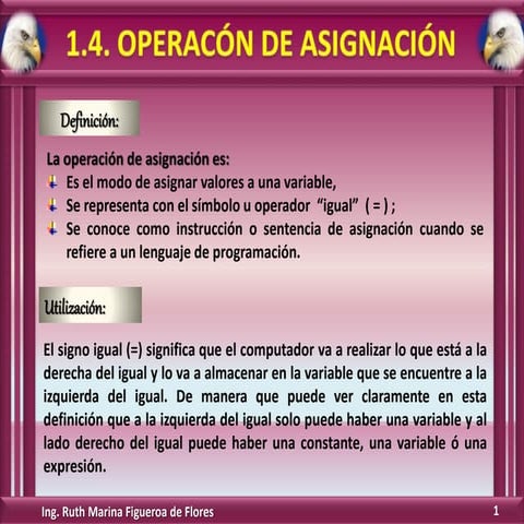 Tema 1-4: Operaciones de asignación