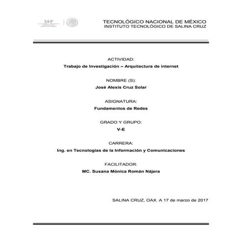 Investigación de la arquitectura de internet