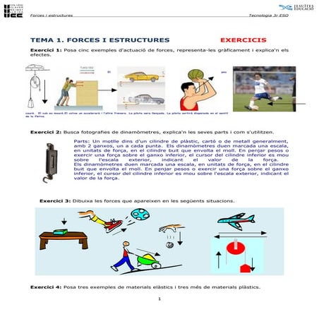 Tema 1. Forces I Estructures (Exercicis)