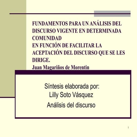 Tema 1 Fundamentos Para Un AnáLisis Del Discurso Vigente En