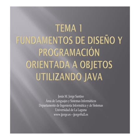 Tema 1 de Java Fundamentos de diseño y programacion | PDF