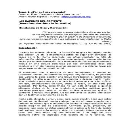 Tema 1. por qué soy creyente