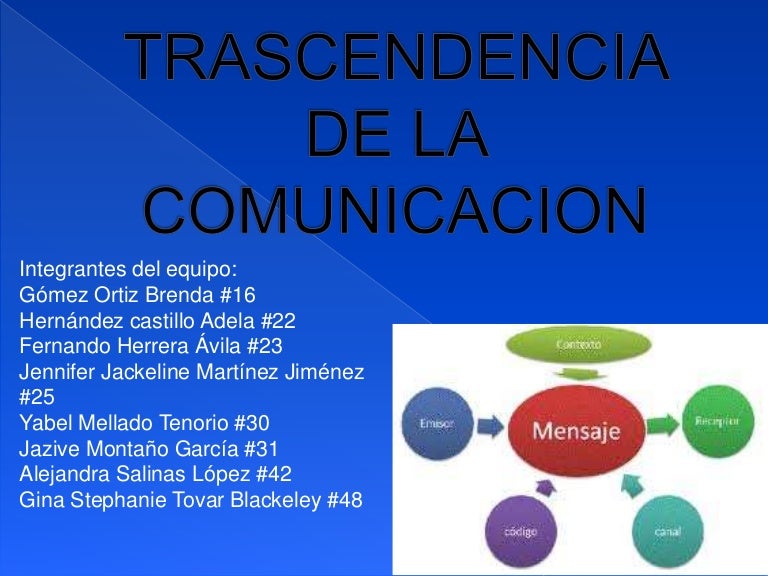 Tema 1 trascendencia de la comunicacion