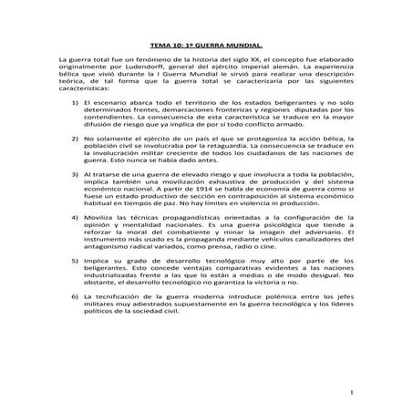 Tema 10. i guerra mundial.