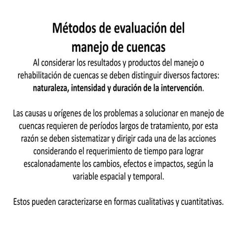 Manejo de cuencas hidrograficas