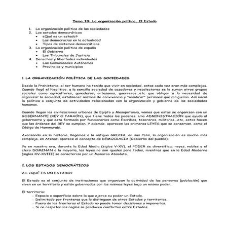 Tema 10. El Estado