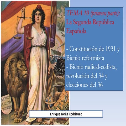 Tema 10 - II republica y guerra civil