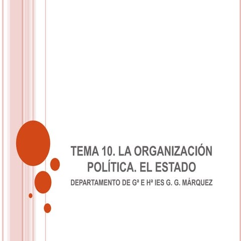 Tema 10. la organización política. el estado