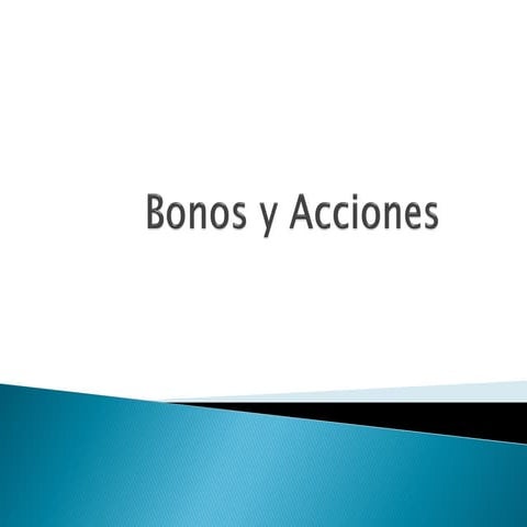 Tema 10 bonos y acciones