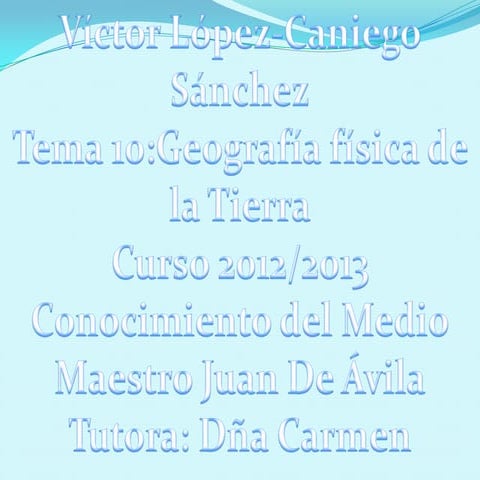 Tema 10 cono 6º.Víctor