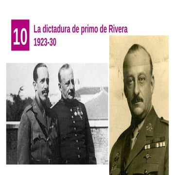 Tema 10 la dictadura de primo de rivera