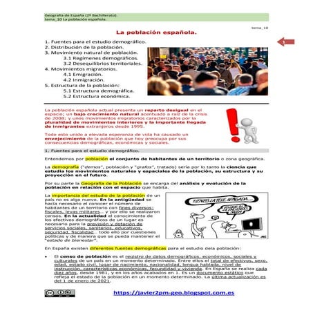 La población española