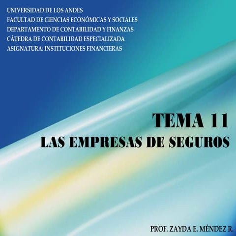 Tema 11. empresas de seguro y reaseguro | PPT