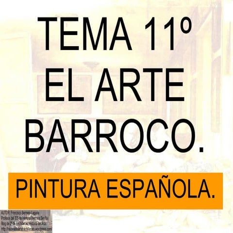 Tema 11º el arte barroco pintura española 