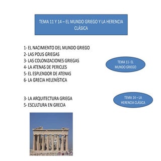 Tema 11 y 14 el mundo griego