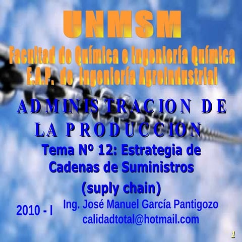 AP - TEMA 12: SUPLY CHAIN