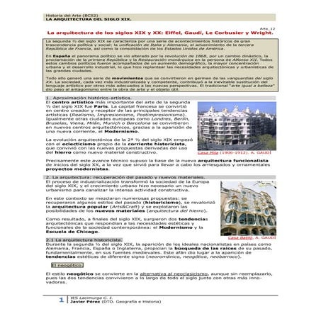 Arquitectura de los siglos XIX y XX