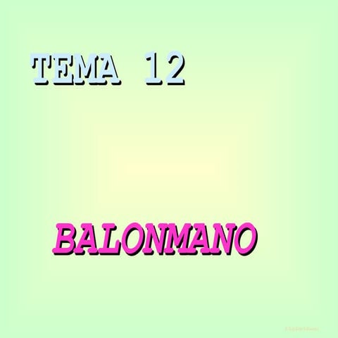 Tema12 Balonmano