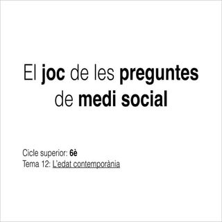 L'Edat contemporània: el tema amb p...