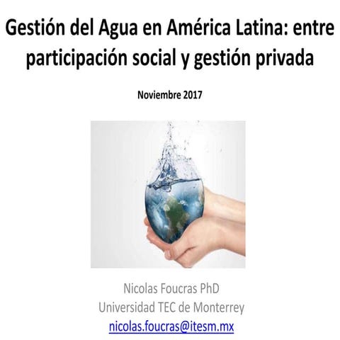 Gestion del agua: el caso de México