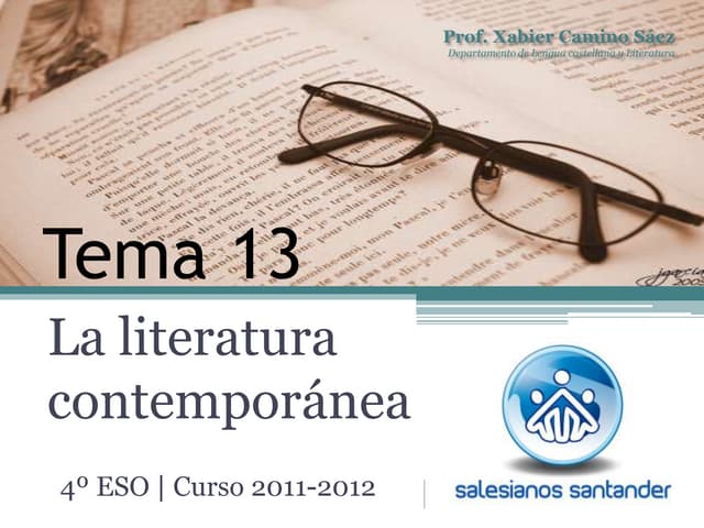 Tema 13 La literatura contemporánea