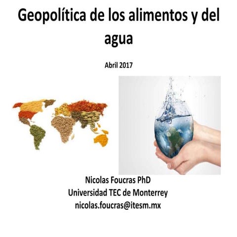 Geopolítica de los alimentos y del agua