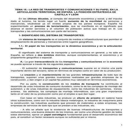 Tema 15   red de transportes y comunicaciones