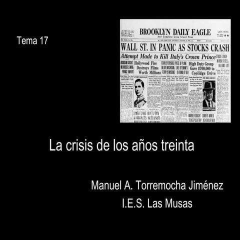 Tema 17. La crisis de los años treinta
