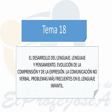 LENGUAJE INFANTIL