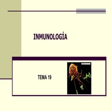 Tema 19 Sistema Inmunitario y respuesta inmunitaria