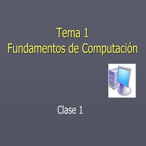 FUNDAMENTOS DE COMPUTACIÓNConcepto de Informática y sus aplicaciones Concepto...