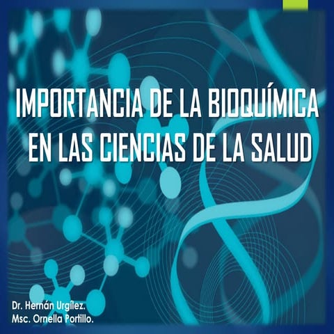 IMPORTANCIA DE LA BIOQUÍMICA EN MEDICINA | PDF