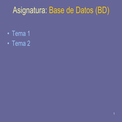 Conceptos Fundamentales de Base de Datos