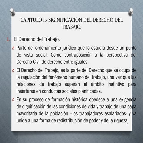 Tema 1 significación del derecho del trabajo