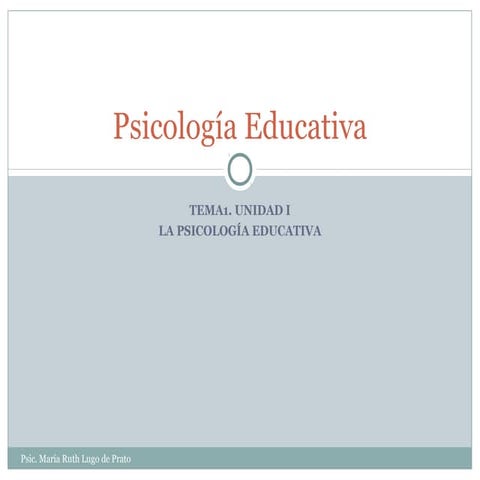 Tema1unidadipsiceducativa