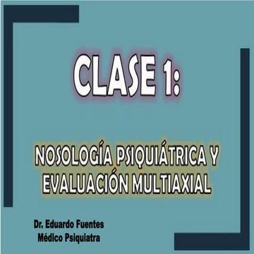 Evaluación multiaxial del CIE-10 y del DSM-IV | PPTX