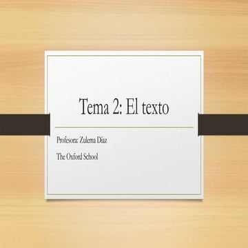 Tema 2: El Texto