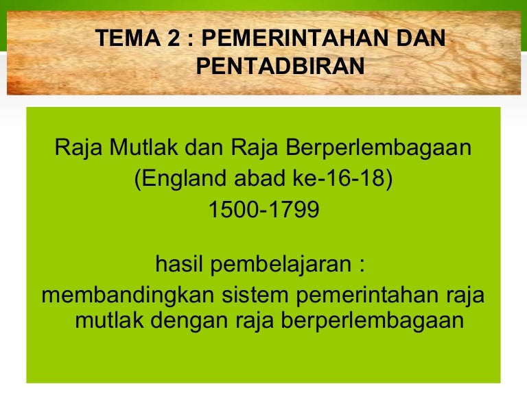 Pemerintahan Dan Pentadbiran